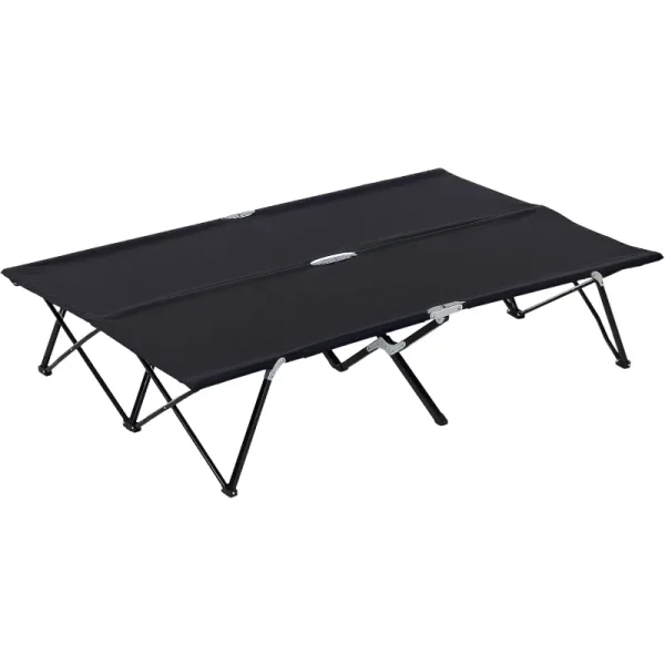 2 Person Folding Camping Cot, 50" Extra Wide